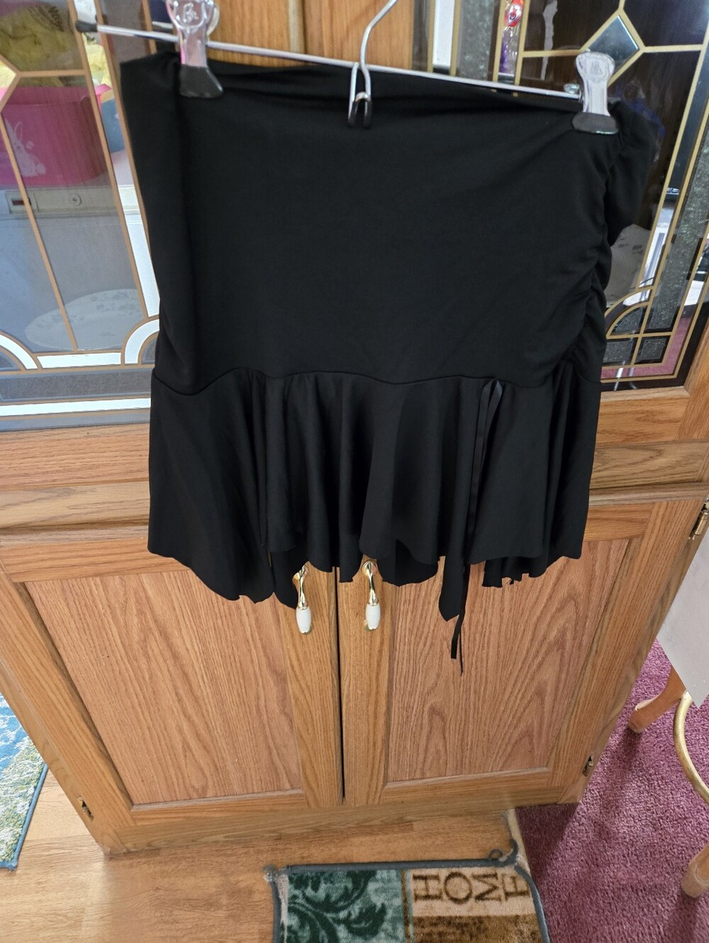 Women’s Black Ruffle Mini Skirt